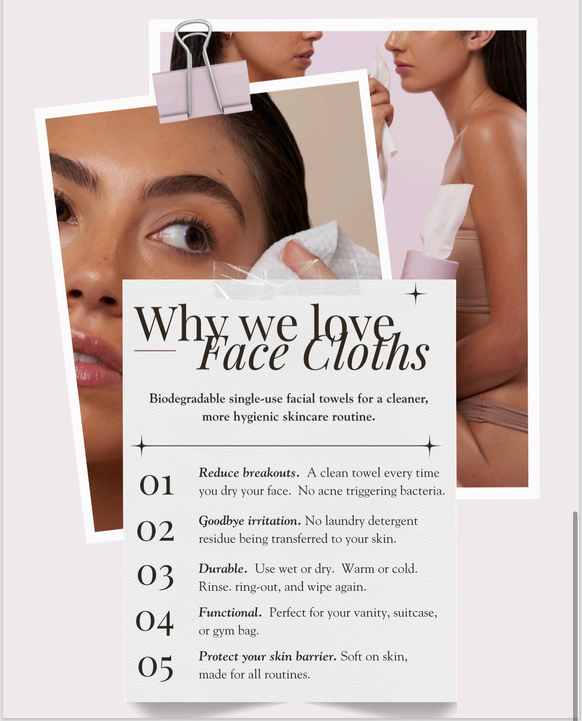 Disposable Face Cloths